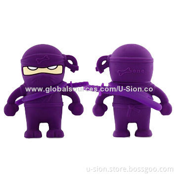 Cartoon USB Flash Drive, Supports Plug-and-play Function, OEM/ODM Orders Welcomed